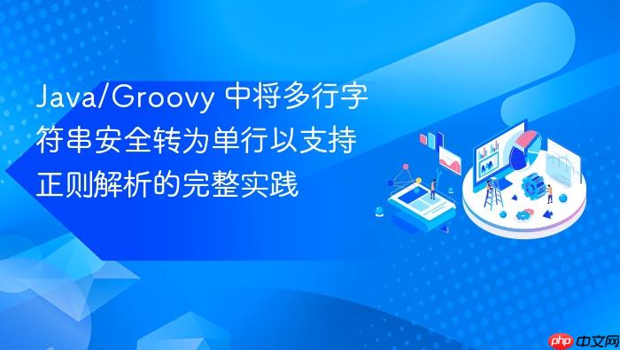 Java/Groovy 中将多行字符串安全转为单行以支持正则解析的完整实践