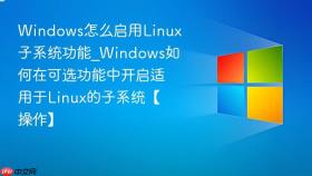 Windows怎么启用Linux子系统功能_Windows如何在可选功能中开启适用于Linux的子系统【操作】