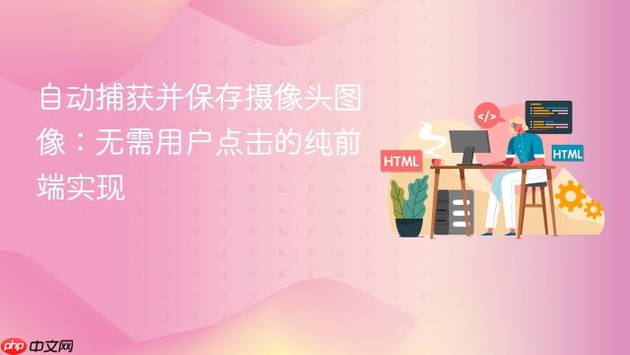 自动捕获并保存摄像头图像：无需用户点击的纯前端实现
