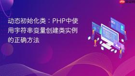 动态初始化类:PHP中使用字符串变量创建类实例的正确方法