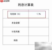 年利率1.9%利息计算方法