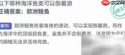 哪种鱼能倒着游?支付宝神奇海洋