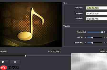 Mac上用Total Video Converter剪辑MP3