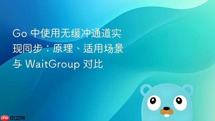 Go 中使用无缓冲通道实现同步:原理、适用场景与 WaitGroup 对比