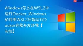 windows怎么在wsl2中运行docker_windows如何用wsl2后端运行docker容器开发环境【实战】