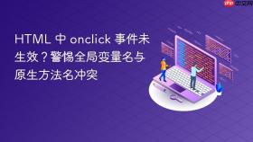 HTML 中 onclick 事件未生效？警惕全局变量名与原生方法名冲突

