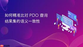 如何精准比对 PDO 查询结果集的语义一致性