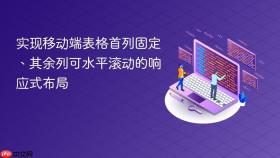实现移动端表格首列固定、其余列可水平滚动的响应式布局
