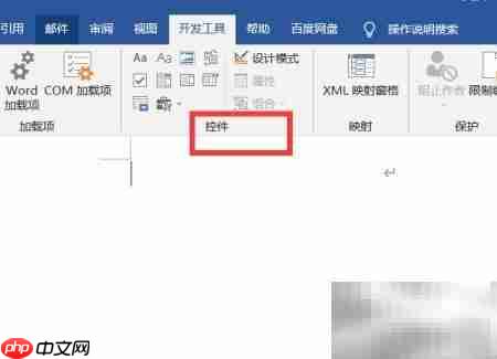 Word插入文本控件方法