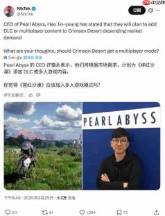 《红色沙漠》未来可能会加入合作模式或DLC内容