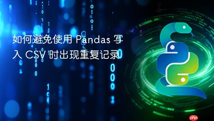 如何避免使用 Pandas 写入 CSV 时出现重复记录