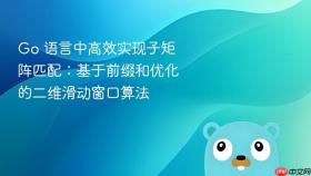 Go 语言中高效实现子矩阵匹配：基于前缀和优化的二维滑动窗口算法
