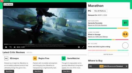 《马拉松》PC版媒体评分解禁 GameSpot给出9分好评