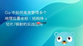 Go 中如何高效管理多个地理位置坐标：结构体 + 切片/映射的实战应用
