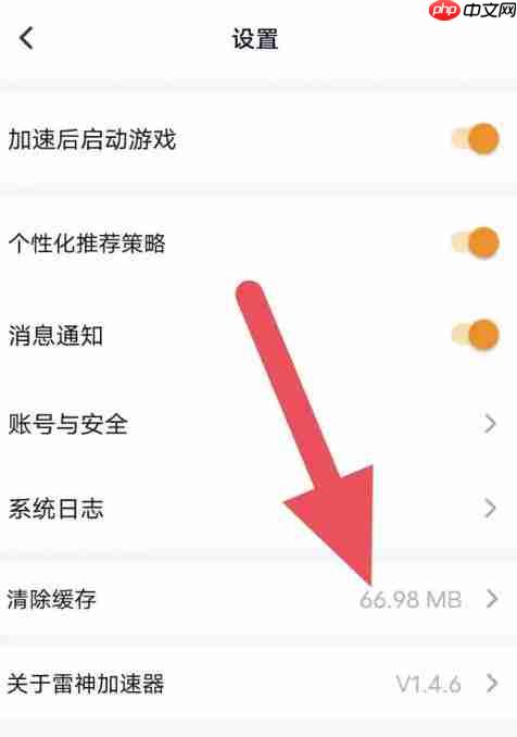 雷神加速器怎么清理缓存?-雷神加速器清理缓存的方法