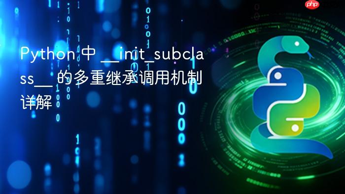 Python 中 __init_subclass__ 的多重继承调用机制详解
