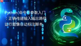 Python 命令行参数入门:正确传递输入输出路径运行图像自动标注脚本