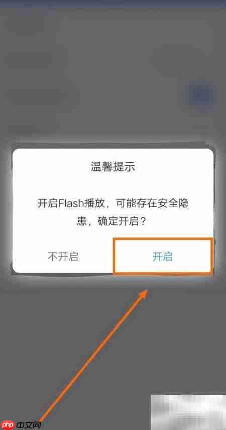 火星浏览器开启Flash教程