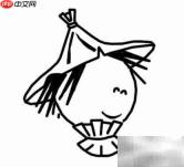 卡通稻草人简笔画教程