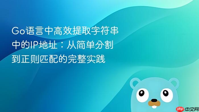 Go语言中高效提取字符串中的IP地址:从简单分割到正则匹配的完整实践
