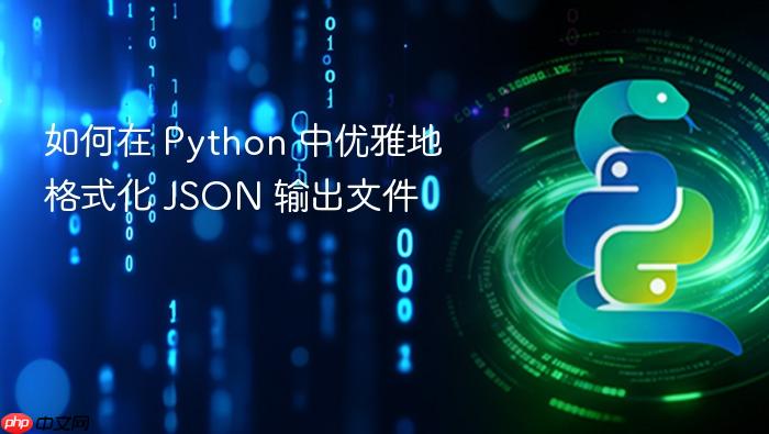如何在 Python 中优雅地格式化 JSON 输出文件
