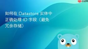 如何在 Datastore 实体中正确处理 ID 字段（避免冗余存储）
