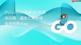 Datastore 实体 ID 的最佳实践：避免冗余存储，高效利用 Key
