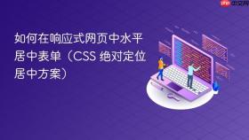 如何在响应式网页中水平居中表单(CSS 绝对定位居中方案)