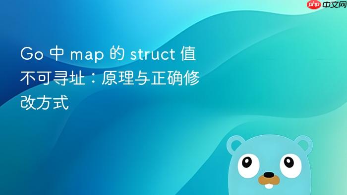 Go 中 map 的 struct 值不可寻址:原理与正确修改方式