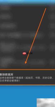 奇趣浏览器数据库删除设置