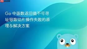Go 中函数返回值不可寻址导致切片操作失败的原理与解决方案
