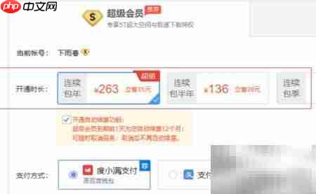 百度超级会员开通指南