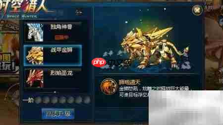 时空猎人宠物系统详解