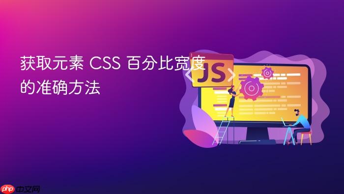 获取元素 CSS 百分比宽度的准确方法