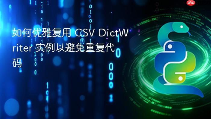 如何优雅复用 CSV DictWriter 实例以避免重复代码