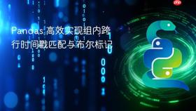 Pandas 高效实现组内跨行时间戳匹配与布尔标记
