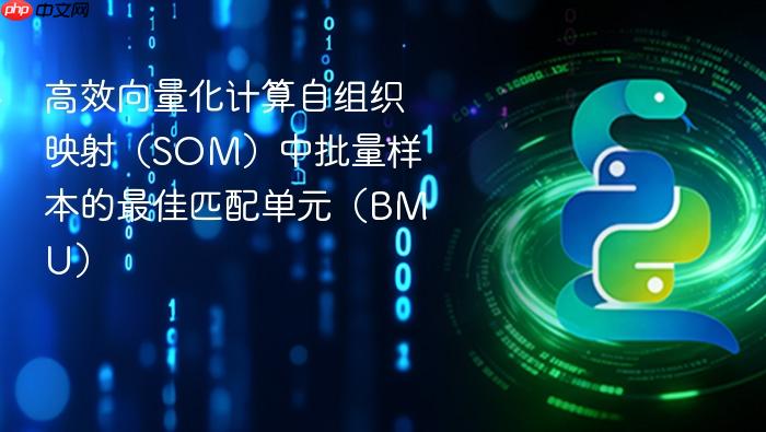 高效向量化计算自组织映射(SOM)中批量样本的最佳匹配单元(BMU)