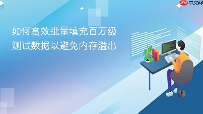 如何高效批量填充百万级测试数据以避免内存溢出
