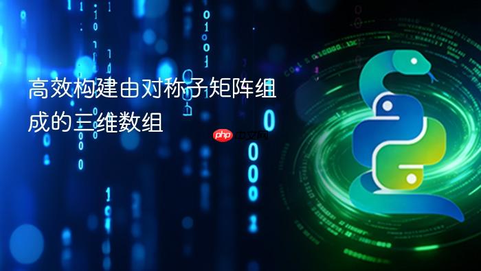 高效构建由对称子矩阵组成的三维数组
