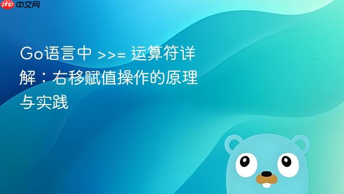 Go语言中 >>= 运算符详解：右移赋值操作的原理与实践
