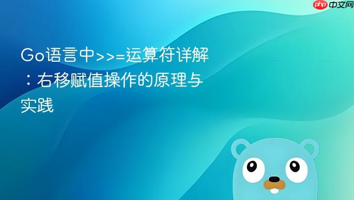 Go语言中>>=运算符详解：右移赋值操作的原理与实践
