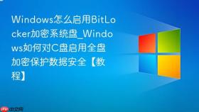 windows怎么启用bitlocker加密系统盘_windows如何对c盘启用全盘加密保护数据安全【教程】