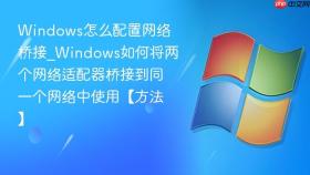 windows怎么配置网络桥接_windows如何将两个网络适配器桥接到同一个网络中使用【方法】