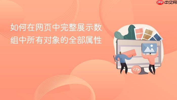 如何在网页中完整展示数组中所有对象的全部属性