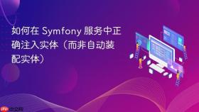 如何在 Symfony 服务中正确注入实体（而非自动装配实体）
