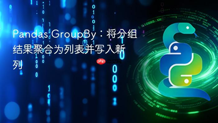 Pandas GroupBy：将分组结果聚合为列表并写入新列
