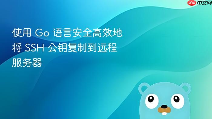 使用 Go 语言安全高效地将 SSH 公钥复制到远程服务器