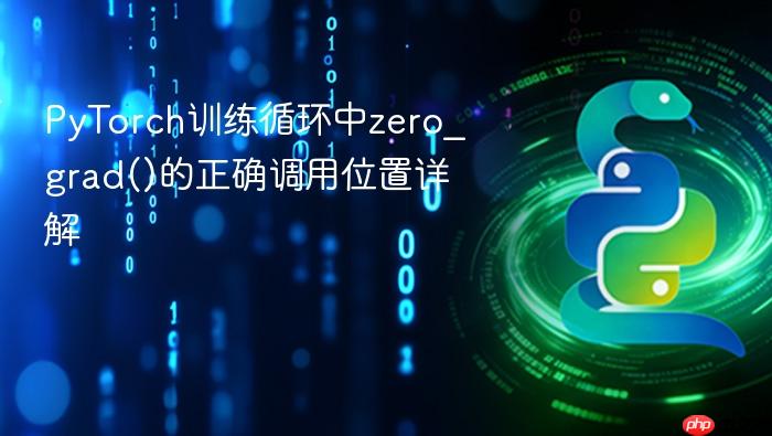 PyTorch训练循环中zero_grad()的正确调用位置详解