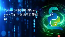 PyTorch训练循环中zero_grad()的正确调用位置详解