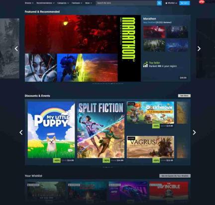 V社在测试版更新Steam主页 更简洁更现代更具动态感!